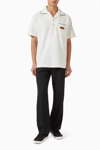 Drôle Patch Polo T-shirt in Cotton-piqué
