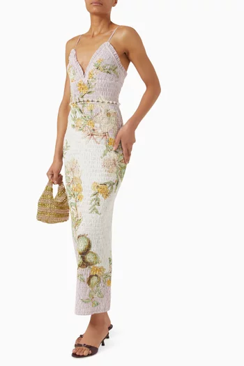 Sweet Thing Shirred Dress in Cotton Blend