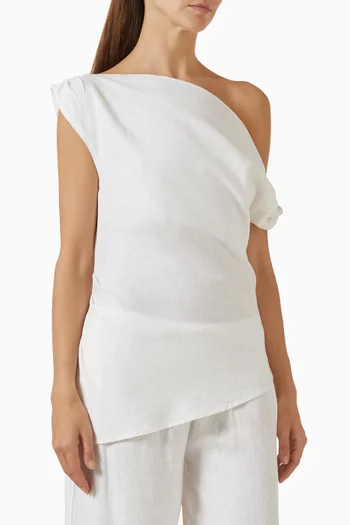 Soft Top in Linen-blend