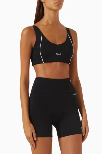 SkinLuxe Contrast Piping Sports Bra