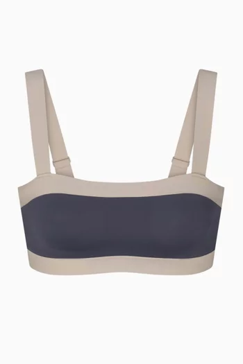 Matte Shine Mix Straight Neck Bra