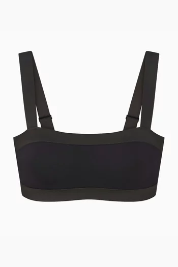 Matte Shine Mix Straight Neck Bra
