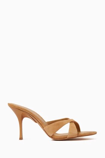 Symone 80 Mule Sandals in Suede