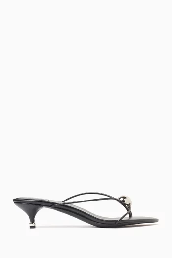 Preciosa 50 Mule Sandals in Leather