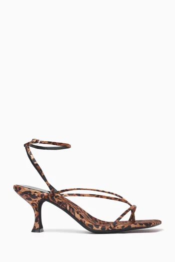 Fluxx 70 Cheetah-print Sandals in Satin