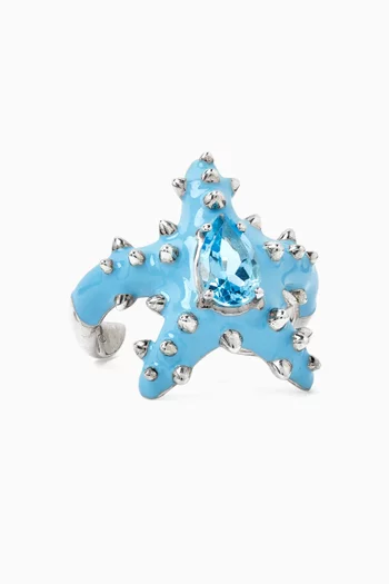 Stella Studded Enamel Ring