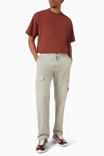 Cargo Pants in Cotton Satin