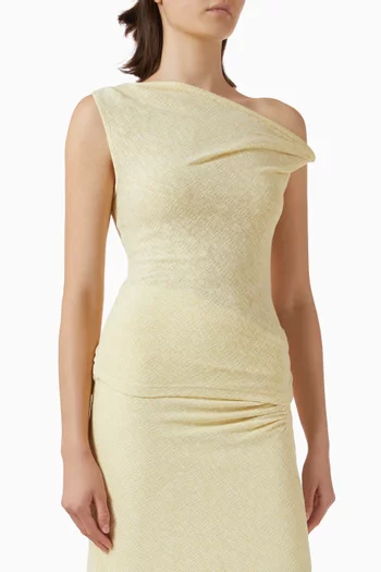 Ellen Asymmetric Top in Cotton Blend