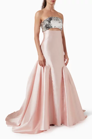 Ada Sequin-embellished Gown in Taffeta