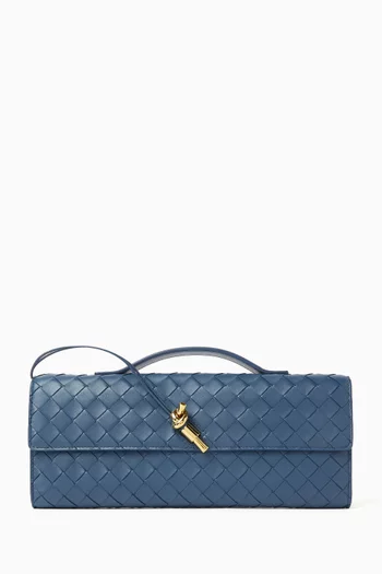 Andiamo Clutch in Intrecciato Leather