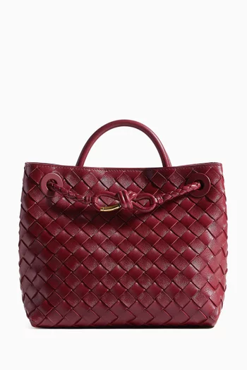 Small Andiamo Top-handle Bag in Intrecciato Leather