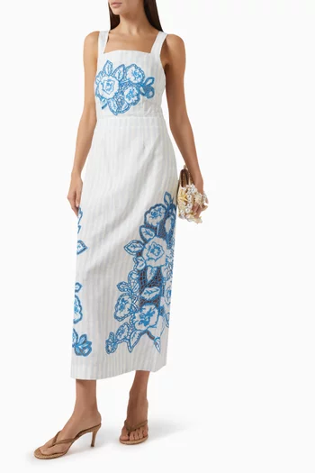 Aria Maxi Dress in Cotton & Linen