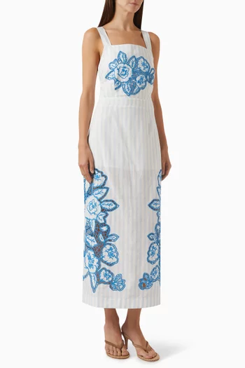Aria Maxi Dress in Cotton & Linen