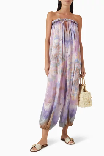 Luna Twist Harem Jumpsuit in Silk