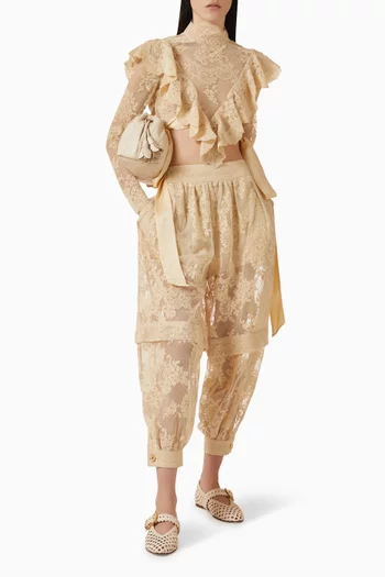 Luna Harem Pants in Lace