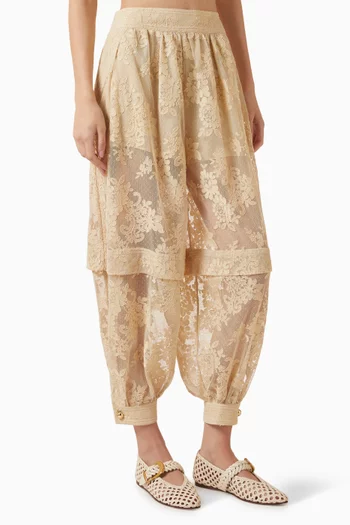 Luna Harem Pants in Lace