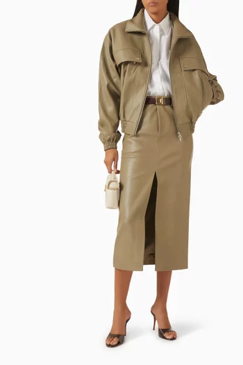 Nolita Bomber Jacket in Faux Leather
