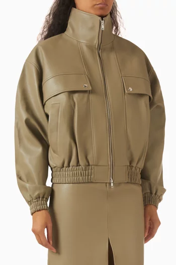 Nolita Bomber Jacket in Faux Leather