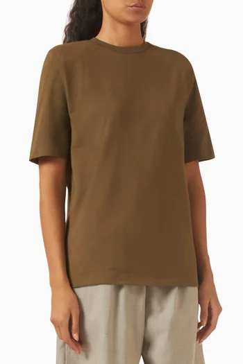 Carrington Padded-shoulder T-shirt in Cotton
