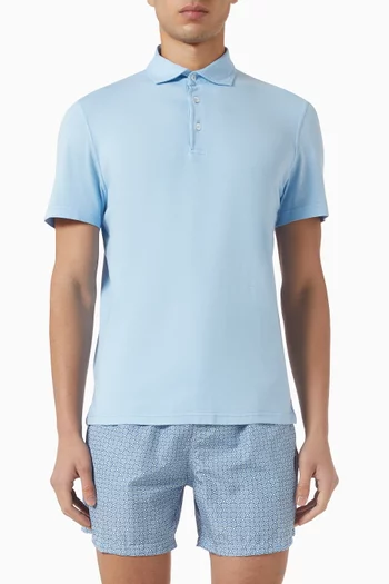 Polo Shirt in Jersey Cotton Flex