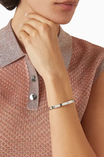 Miller Stud Hinge Bracelet in Silver-tone Brass
