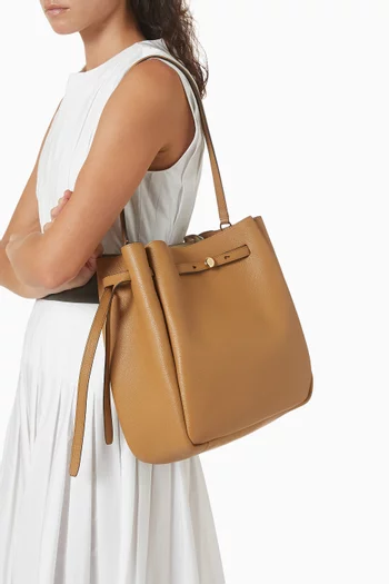 Large Romy Bucket Bag in Pebbled Leather