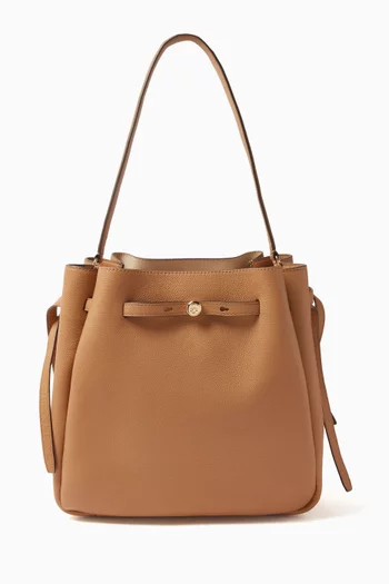 Large Romy Bucket Bag in Pebbled Leather