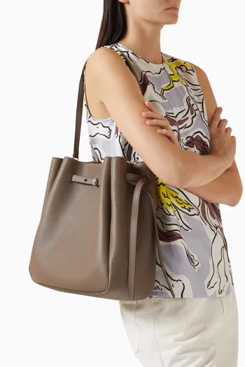 Large Romy Bucket Bag in Pebbled Leather
