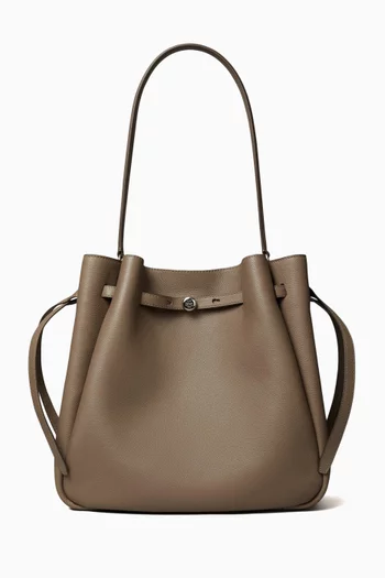 Large Romy Bucket Bag in Pebbled Leather