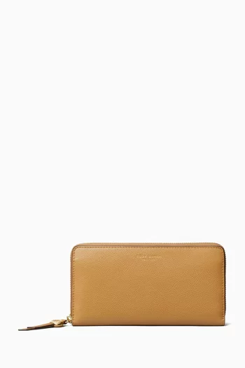 Romy Zip Continental Wallet in Leather
