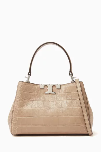 Mini Eleanor Satchel in Croc-embossed Leather