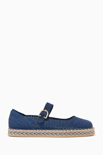 The Espadrille Mary jane Flats in Knit