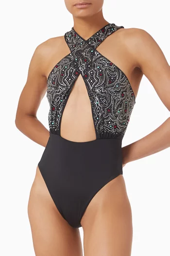 Texano Embellished One-piece Swimsuit