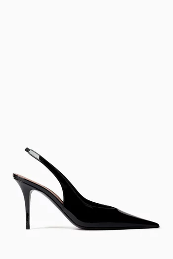 Anok 90 Slingback Pumps in Patent Leather