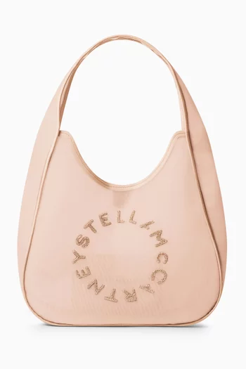 Large Logo Hobo Bag in Mesh