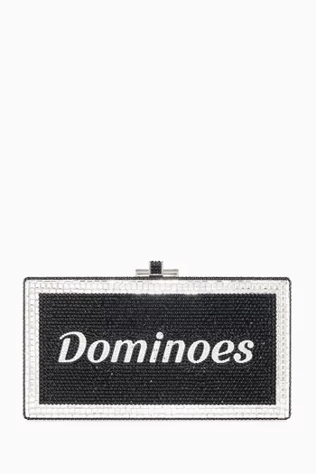 Domino Set Crystal-embellished Clutch