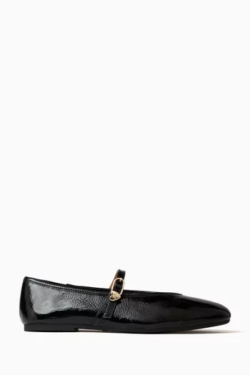 Jazz Love Ballet Flats in Faux Patent Leather