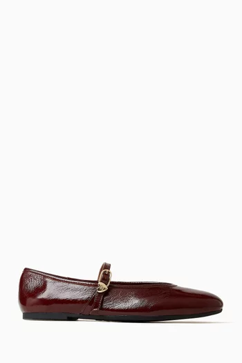Jazz Love Ballet Flats in Faux Patent Leather