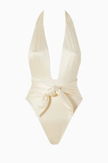 x Elsa Hosk Tropez Tie-up One-piece Swimsuit