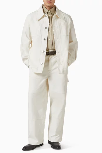 Ami De Coeur Embroidered Boxy Shirt in Cotton