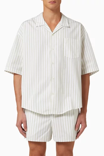 Camp Collar Ami De Coeur Shirt in Cotton Poplin