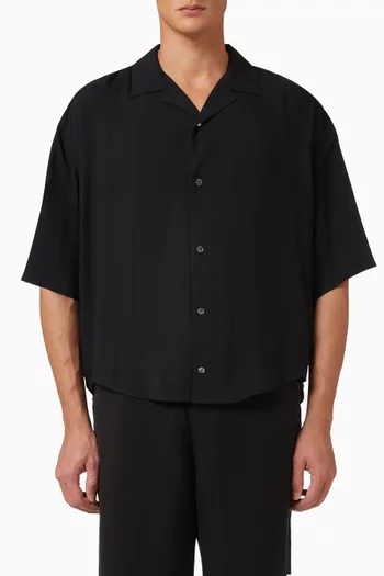 Embroidered Boxy Shirt in Viscose