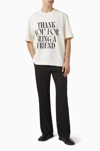 Signature Print T-shirt in Cotton