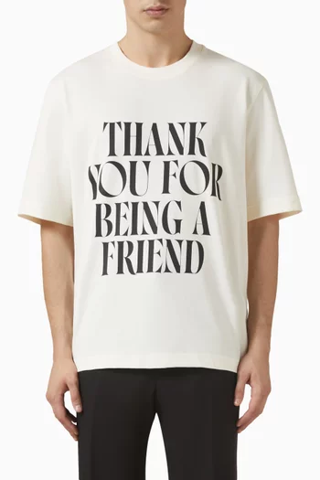 Signature Print T-shirt in Cotton