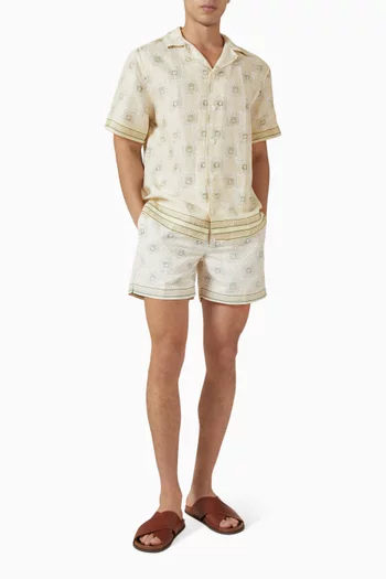 Telha-print Swimshorts in Mesh