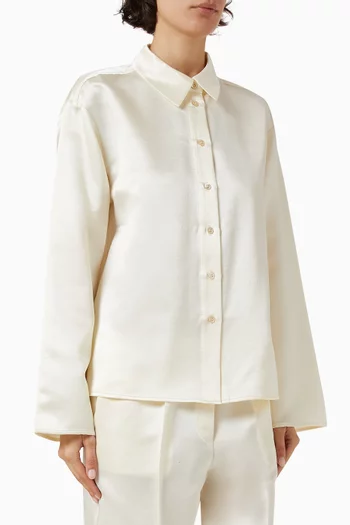 Shirt in Silk & Wool