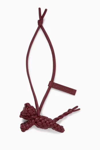 Cat Charm in Intreccio Nappa Leather