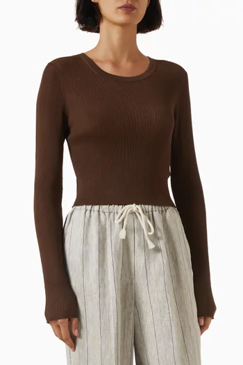 Lattice Top in Viscose-blend