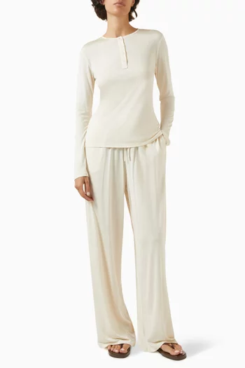 Henley Top in Silk