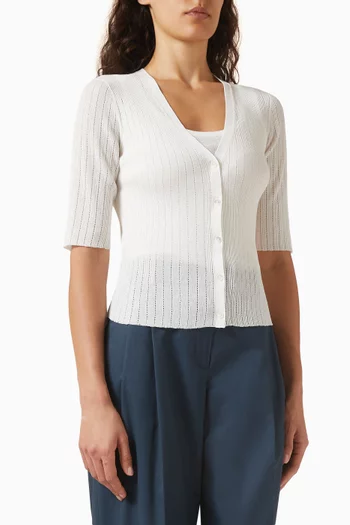 Lattice Cardigan in Viscose-blend
